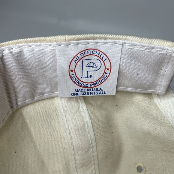 Texas Longhorns P Brand 80s Hat Cap Spellout w VTG Bevo Logo Embroidery Snapback - Picture 8 of 10